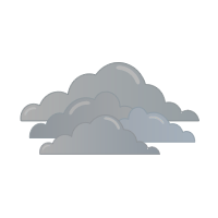 mostly cloudy